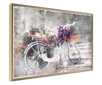 Plakat Artgeist - Flower Delivery - Zlat okvir - 30 x 20 cm