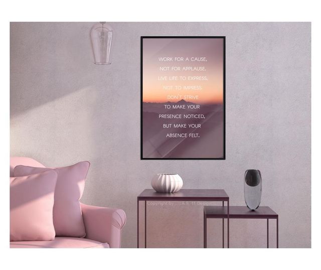 Faldekoráció - good advice - fekete keret - 30 x 45 cm