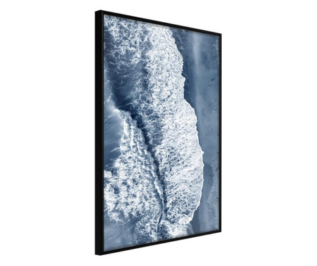 Faldekoráció - surf - fekete keret - 20 x 30 cm