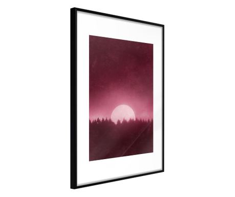 Faldekoráció - moonrise - fekete keret - 20 x 30 cm
