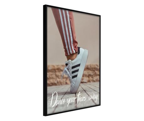 Faldekoráció - dance - fekete keret - 20 x 30 cm