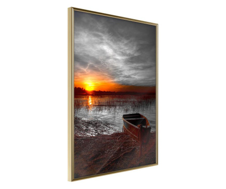 Poster Artgeist - Rising Sun - Zlatni okvir - 20 x 30 cm