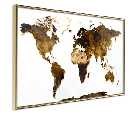 Poster Artgeist - Our World - Zlatni okvir - 30 x 20 cm