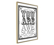 Poster Artgeist - You Are Awesome - Zlatni okvir - 20 x 30 cm