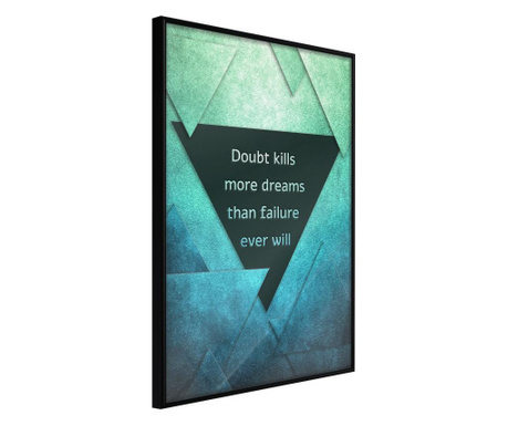 Faldekoráció - doubts ii - fekete keret - 30 x 45 cm
