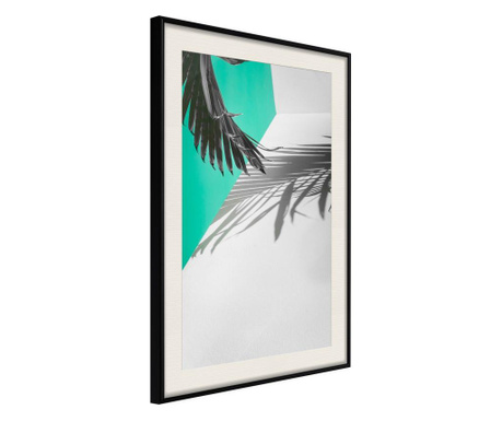 Faldekoráció - leaves or wings - fekete keret passe-partout-val - 30 x 45 cm