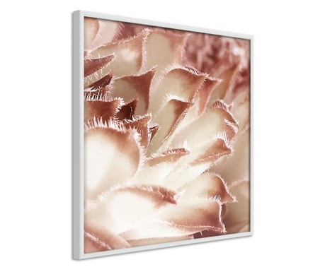 Faldekoráció - floral calyx - fehér keret - 20 x 20 cm