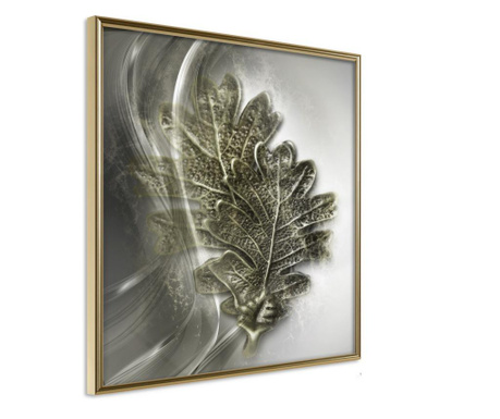 Poster Artgeist - Leaves of the Tree of Wisdom - Zlatni okvir - 50 x 50 cm