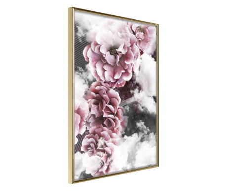 Poster Artgeist - Divine Flowers - Zlatni okvir - 30 x 45 cm