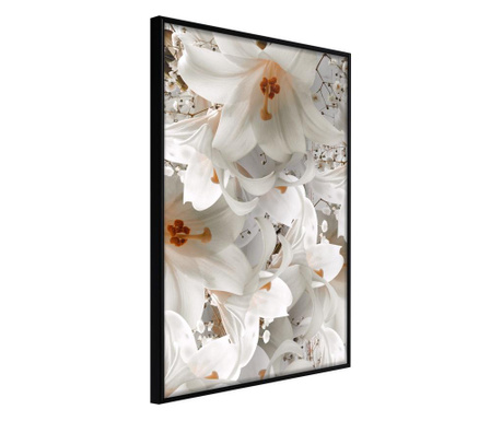 Faldekoráció - floras mess - fekete keret - 30 x 45 cm