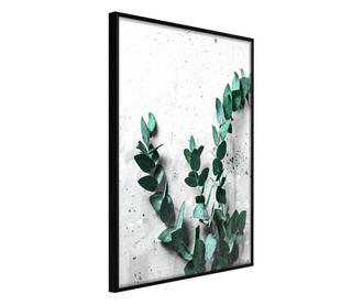 Faldekoráció - green element - fekete keret - 30 x 45 cm