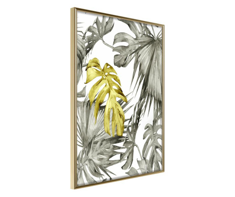 Poster Artgeist - Extraordinary Leaf - Zlatni okvir - 30 x 45 cm