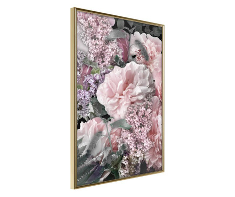 Poster Artgeist - Floral Life - Zlatni okvir - 30 x 45 cm