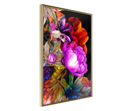 Poster Artgeist - Flower Sonata - Zlatni okvir - 30 x 45 cm