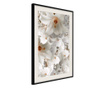 Faldekoráció - floras mess - fekete keret passe-partout-val - 20 x 30 cm