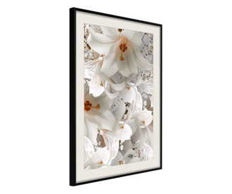 Faldekoráció - floras mess - fekete keret passe-partout-val - 20 x 30 cm