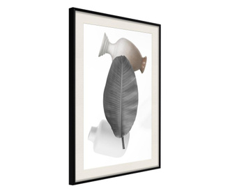 Faldekoráció - floral alchemy iv - fekete keret passe-partout-val - 20 x 30 cm