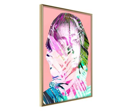 Faldekoráció - hidden behind the colours - arany keret - 40 x 60 cm
