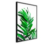 Faldekoráció - emerald palm - fekete keret - 30 x 45 cm