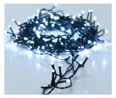 96 LED-es kültéri-beltéri elemes fényfüzér, hideg fehér, 7 m