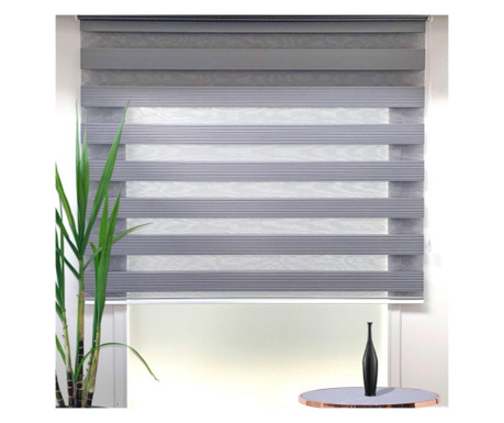 Jaluzea tip rulou Oyo Home, Zebra, aluminiu, 60x200 cm, gri
