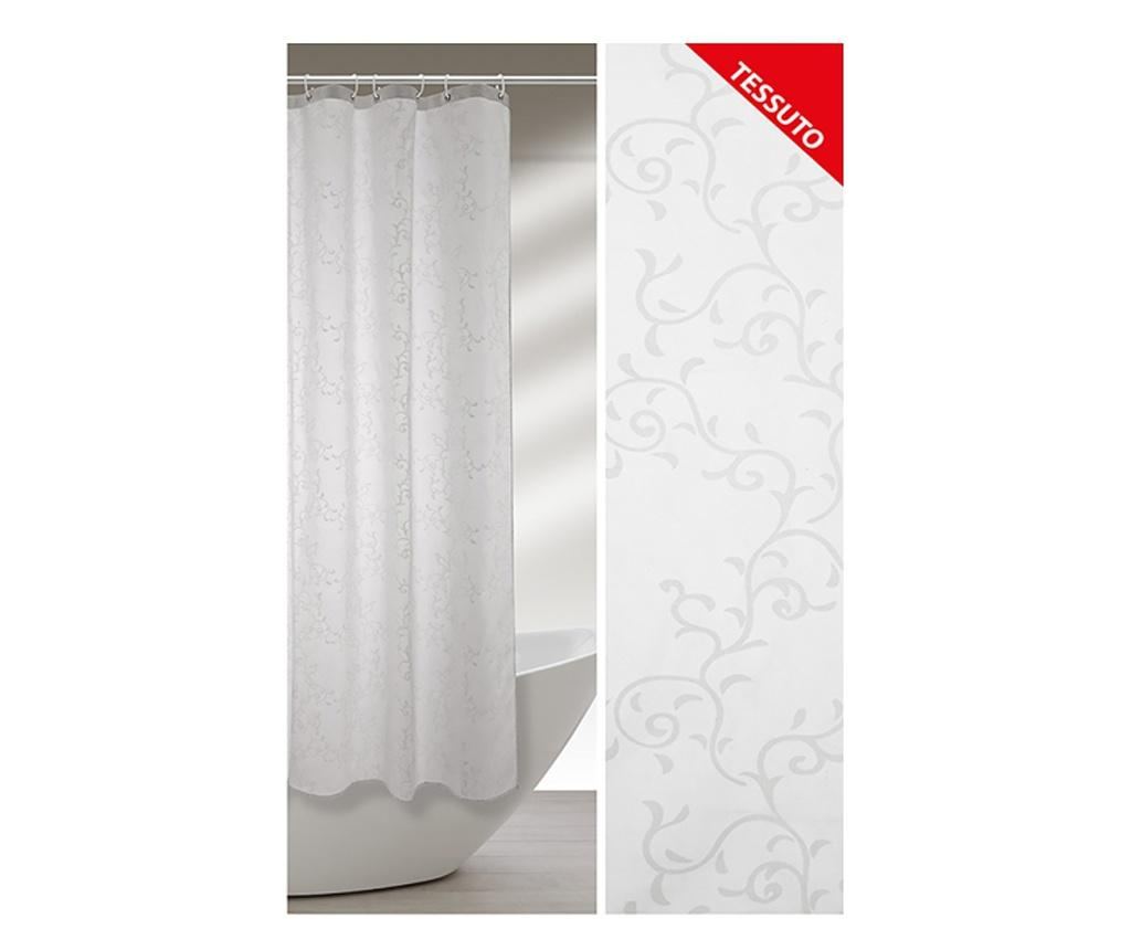 Perdea dus Feridras  poliester, culoare Alba cu imprimeu alb mat, 180x200cm - 3