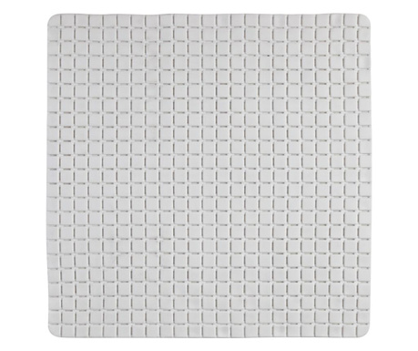 Covoras antiderapant Feridras Mosaic, 54x54 cm, PVC,  alb