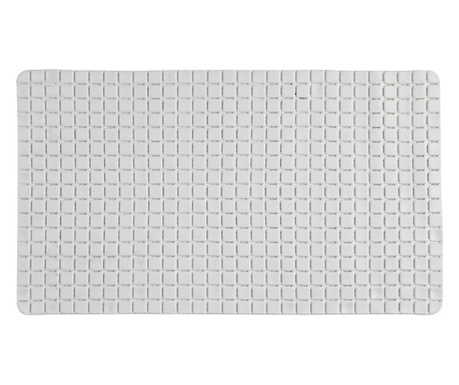 Covoras antiderapant Feridras Mosaic, 40x70 cm, PVC, alb