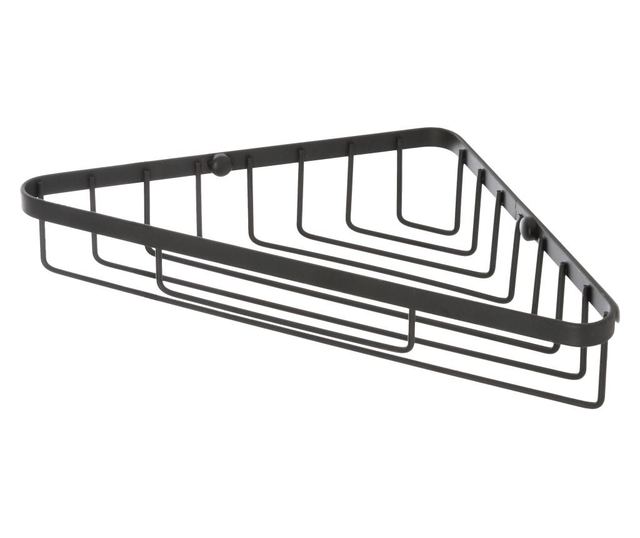 Etajera de colt cu 1 raft Feridras, Chic , Negru