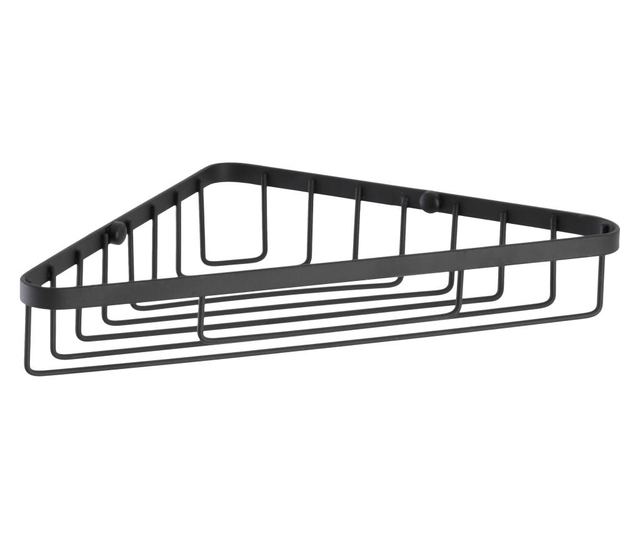 Etajera de colt cu 1 raft Feridras, Chic , Negru
