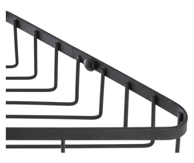Etajera de colt cu 1 raft Feridras, Chic , Negru