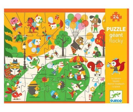 Puzzle gigant Djeco in parc