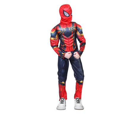 Железен костюм OLMA Спайдърмен с мускули, Завръщане у дома за деца, M, 110 - 120 см, 5 - 7 години  5-7 χρόνια