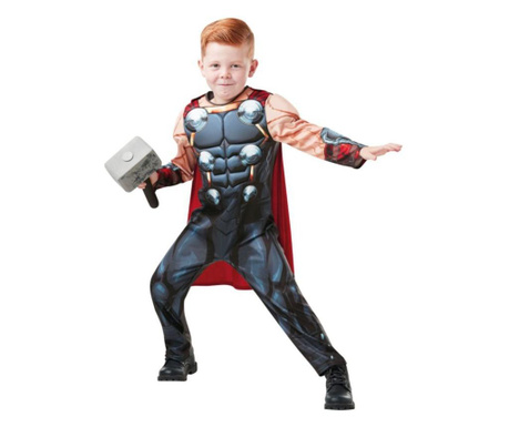 Costum cu muschi Thor pentru baieti - Avangers 128 cm 7-8 ani