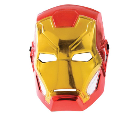 Masca Iron Man metalizata, pentru copii, 20 cm