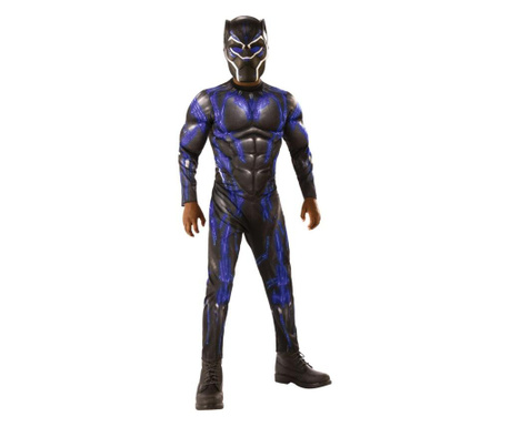 Costum cu muschi Black Panther pentru baiat - AVG4 BATTLE SUIT 100 - 110 cm 3-4 ani