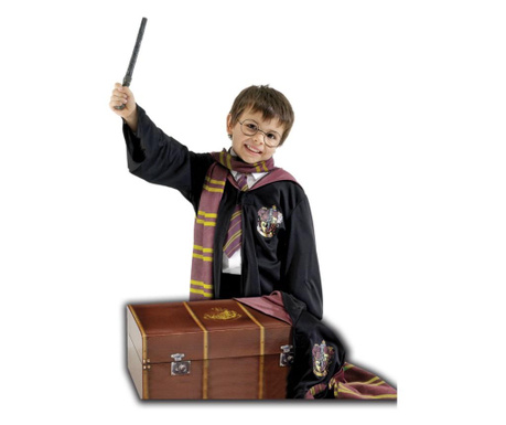 Set costum Harry Potter Deluxe cu cufar pentru copii 110 - 130 cm 5-7 ani