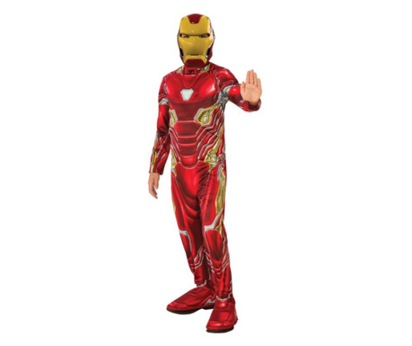 Costum Iron Man Deluxe Classic pentru baieti 130-140 cm 8-10 ani