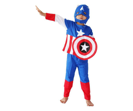 Класически костюм на Капитан Америка за момче 120-130 см 5-7 години