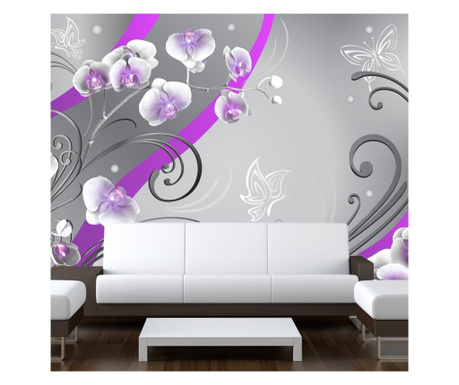 Foto tapeta Artgeist - Purple orchids - variation - 200 x 140 cm  200x140 cm