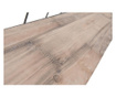 Raft de perete cu 3 polite din fier si lemn maro 85x20x64 cm  0