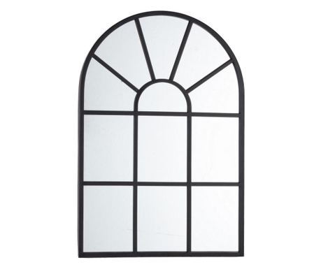 Oglinda de perete cu rama din fier negru Reflix 58x3x87 cm