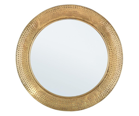 Stensko ogledalo z zlatim železnim okvirjem Adara 80x11 cm