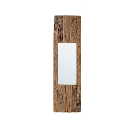 Oglinda de perete cu rama din lemn maro rafter 25x4x90 cm  0