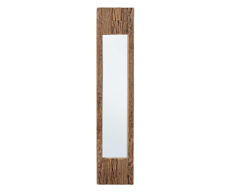 Stensko ogledalo z rjavim lesenim okvirjem Rafter 25x4x120 cm
