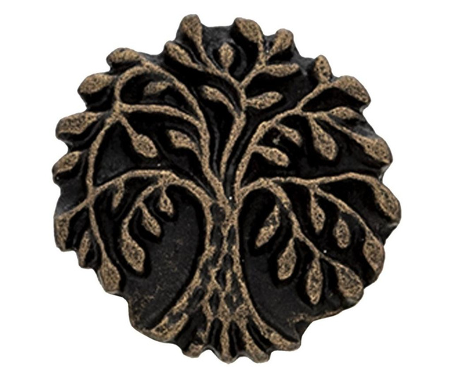 Set 4 butoni mobilier din fier maro negru model copac 4x3 cm  0