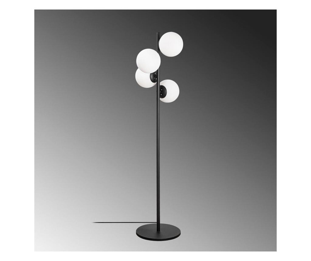 Lampadar Sheen, Faze, corp din metal, Incandescent, max. 40 W, E27, negru, 32x32x130 cm