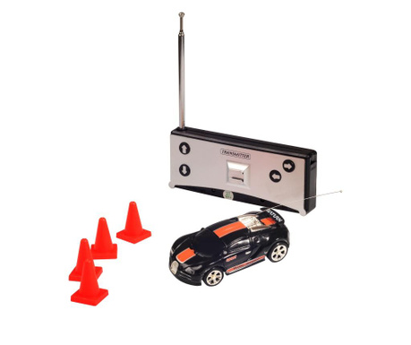 Електрическа кола, в кутия за кола, USB зареждане, с дистанционно управление, черна, 27 MHZ, 8cm