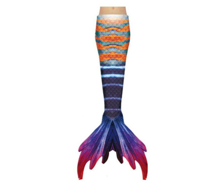 Strój kąpielowy Sirena, Niebieski, Pomarańczowy, 110 cm