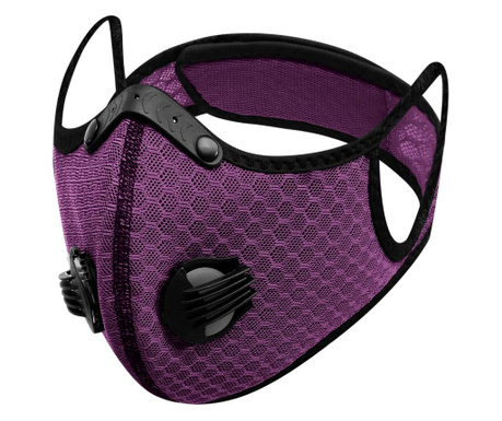 Sport Purple Maska ochronna z filtrem węglowym, 2 zawory